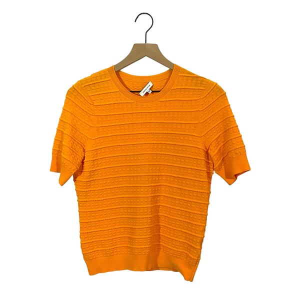 Rebecca Taylor Tech Lace Sweater - Tangerine - Medium - Picture 1 of 15